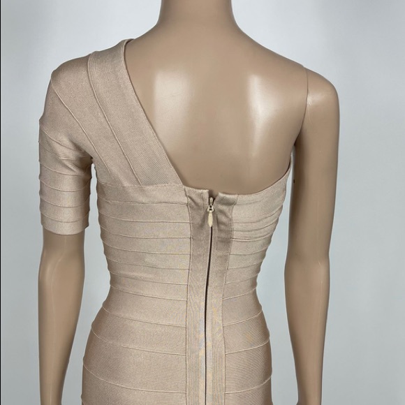 Herve Leger Bandage Bodycon One Shoulder Dress - Picture 7 of 8